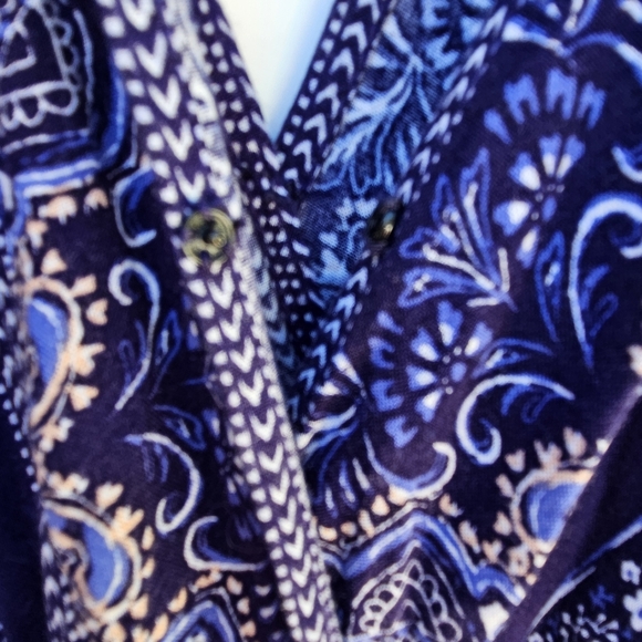 Skies Are Blue Navy Blue Patterned Romper Size M - Picture 3 of 10